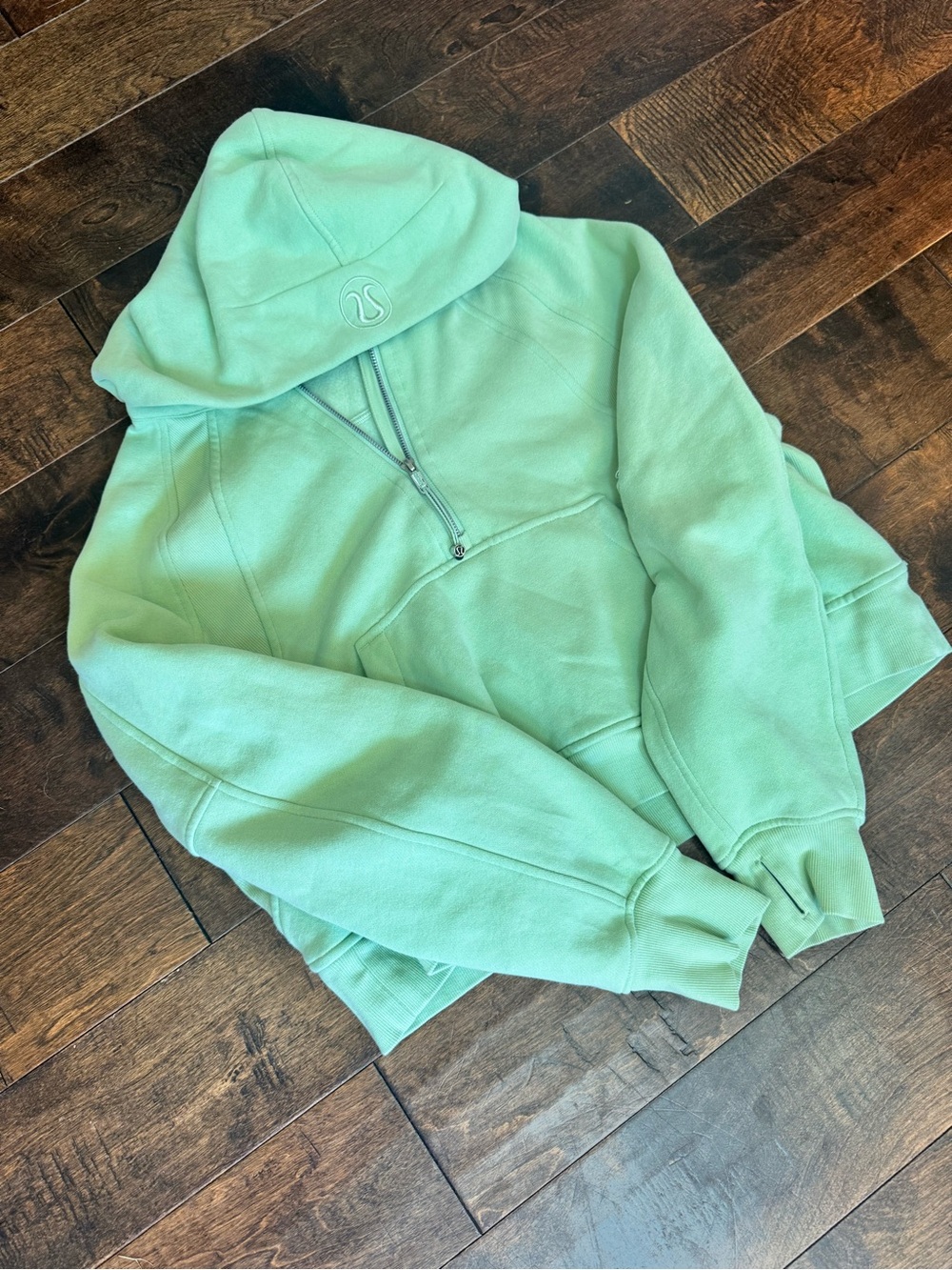Light Mint Half-Zip Scuba Hoodie from LuluLemon